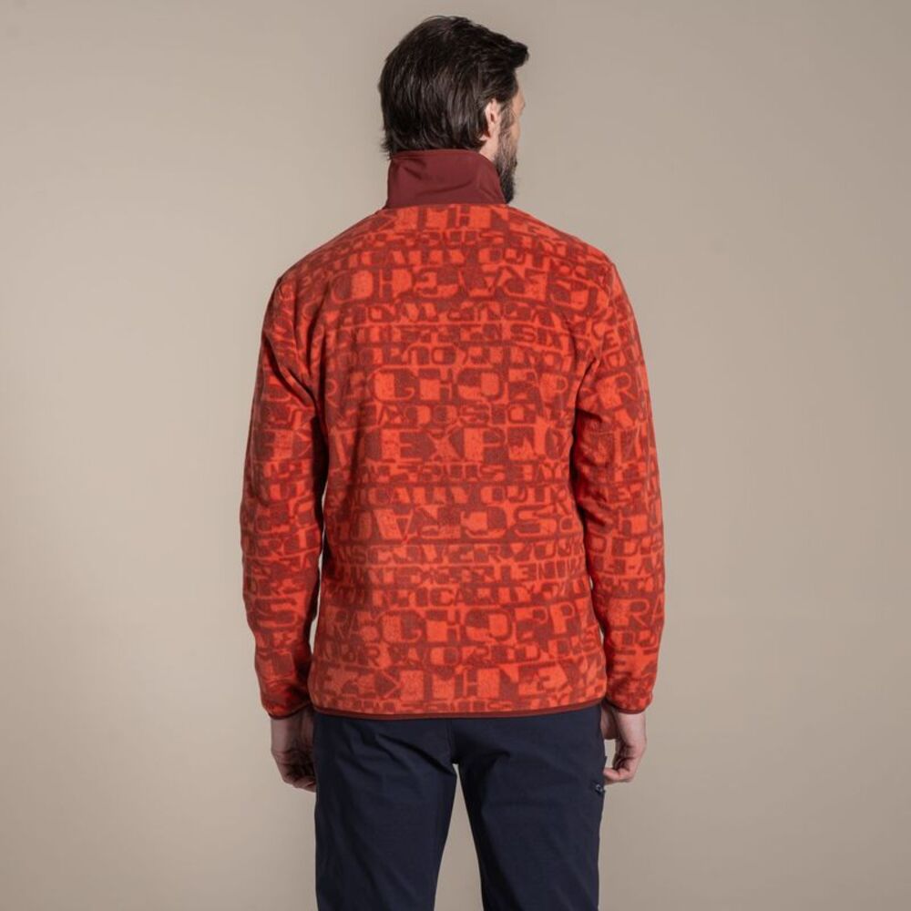 Craghoppers Mens Dewlish II Printed Overhead Fleece Top / Feldspar